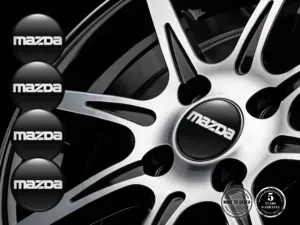 Mazda Dekoration für Räder Hochwertige Harzlabels